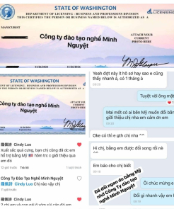 HỌC VIÊN ĐỔI TỪ BẰNG NAIL VIỆT NAM SANG BẰNG MỸ THÀNH CÔNG NHỜ CÔNG TY  ĐÀO TẠO NGHỀ MINH NGUYỆT